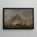 Schlachtschiff - Willem van de Velde der Jüngere — gerahmtes Bild an der Wand