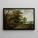 Landschaft mit Reisenden auf der Straße - Willem van den Bundel — gerahmtes Bild an der Wand