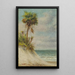 Meereslandschaft in Florida mit Sanddüne und Palme - William Aiken Walker — gerahmtes Bild an der Wand