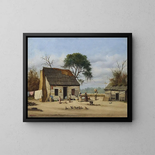 Szene einer Hütte in Louisiana - William Aiken Walker — gerahmtes Bild an der Wand