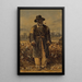 Mann, der in einem Baumwollfeld eine Pfeife raucht - William Aiken Walker — gerahmtes Bild an der Wand