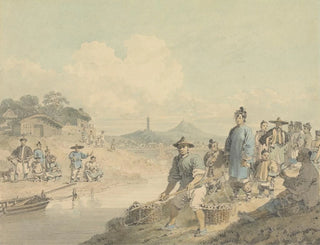 William Alexander - View in China Figures with Pagoda and Mountain.webp