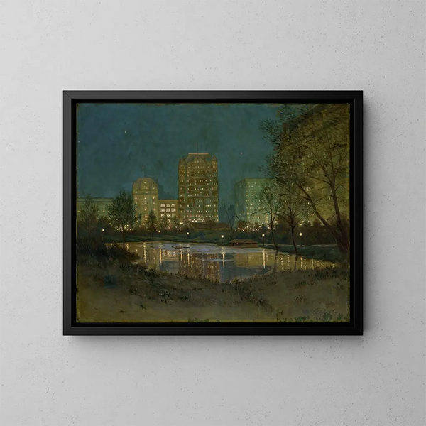 Central Park und das Plaza - William Anderson Coffin — gerahmtes Bild an der Wand