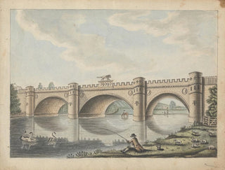 William Beilby - Bridge at Alnwick Castle Northumberland.webp