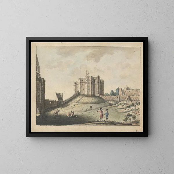 Château de Warkworth, Northumberland - William Beilby — gerahmtes Bild an der Wand