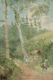 Allee der Bananenbäume, Buchhalter, Wächter und Hütte mit Wasserfässern - William Berryman — Ansicht des Kunstwerks