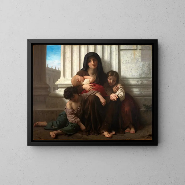 Charité - William Bouguereau — gerahmtes Bild an der Wand