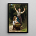 Haselnussernte - William Bouguereau — gerahmtes Bild an der Wand