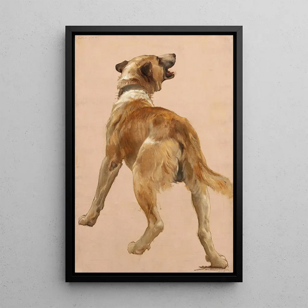 William Bouguereau - Study of the dog of homre et son guide.webp