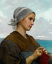 Bretonische Strickende - William Bouguereau — Ansicht des Kunstwerks