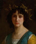 Kopf einer Italienischen Mädchen mit Lorbeerkranz - William Bouguereau — Ansicht des Kunstwerks