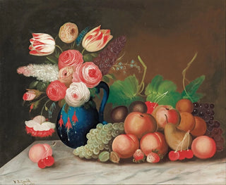 Stillleben mit Früchten und Blumen - William Buelow Gould — Ansicht des Kunstwerks