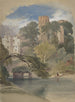 Tour de César Château de Warwick - William Callow — gerahmtes Bild an der Wand