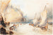 Bateaux de pêche au large d'une côte rocheuse - William Callow — Ansicht des Kunstwerks