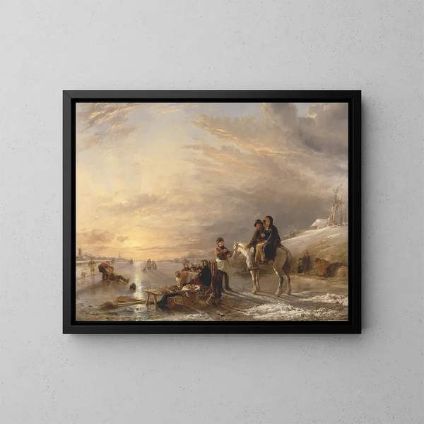 Szene von Eis - William Collins — gerahmtes Bild an der Wand