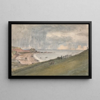 William Crotch - Budleigh Salterton An easier way of descending ye cliff.webp