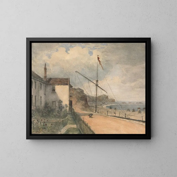 Budleigh Salterton von unserem Garten - William Crotch — gerahmtes Bild an der Wand