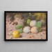 Pflaumen und Apfel - William Cruickshank — gerahmtes Bild an der Wand