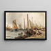 Fischer im Hafen - William Edward Webb — gerahmtes Bild an der Wand