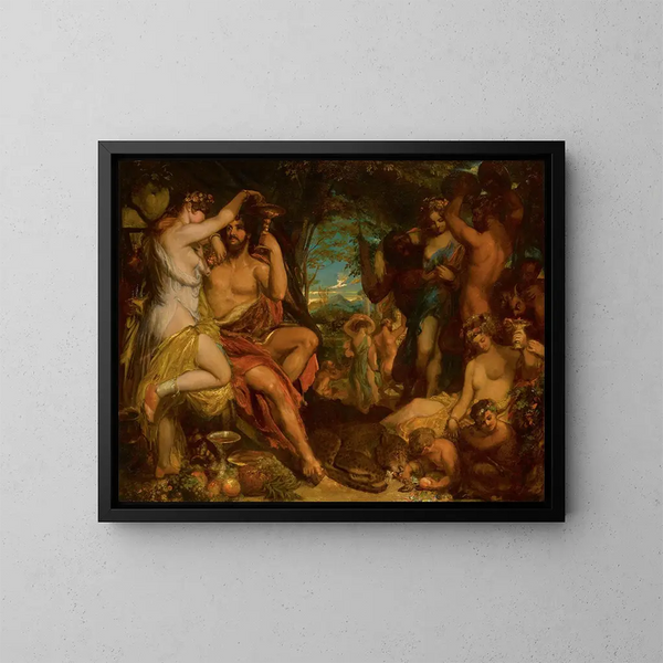 Ein Bacchisches Fest - William Etty — gerahmtes Bild an der Wand