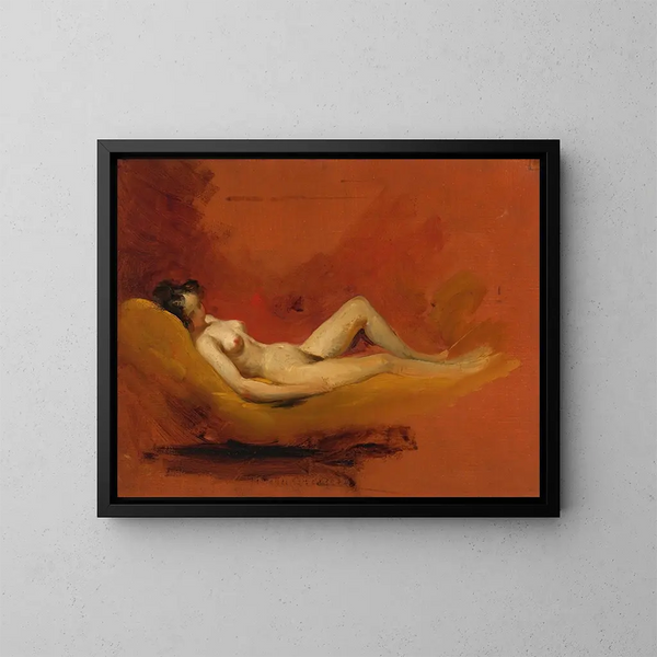 Studie einer weiblichen Akt - William Etty — gerahmtes Bild an der Wand