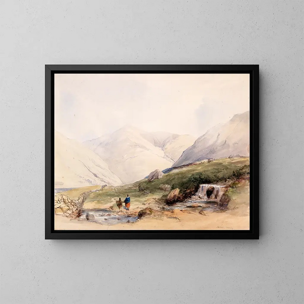 Blick bei Delphi, County Galway - William Evans d'Eton — gerahmtes Bild an der Wand