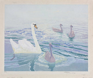 Cygnes et cygnets - William Giles — Ansicht des Kunstwerks