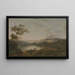Ansicht eines Sees mit Fischern - William Groombridge — gerahmtes Bild an der Wand