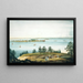 Die Bucht von New York und die Insel Governors gesehen von Brooklyn Heights - William Guy Wall — gerahmtes Bild an der Wand