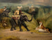 Zufälliges Treffen mit einem Tiger bei einer Elefantenjagd in Indien - William Henry Florio Hutchinsson — Ansicht des Kunstwerks