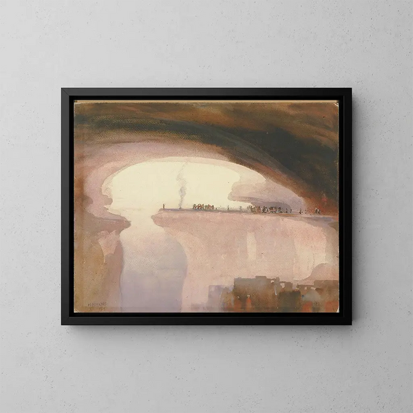 Eine Zeremonie der Bewohner der Klippen, Colorado - William Henry Holmes — gerahmtes Bild an der Wand