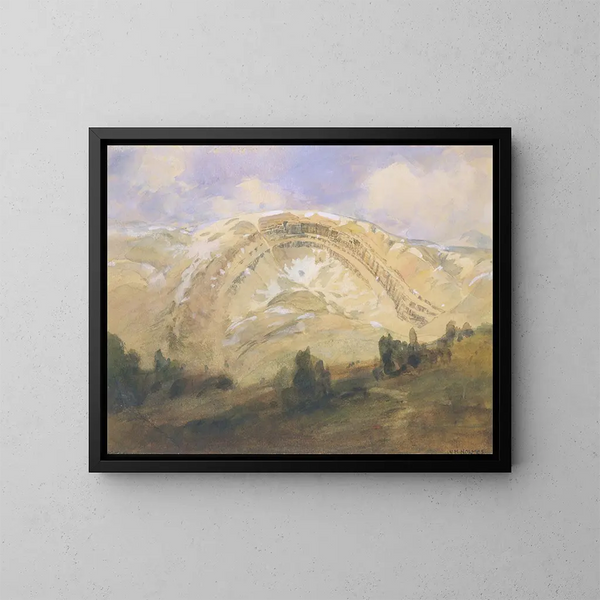 Strates pliées, un grand arc géologique, Colorado - William Henry Holmes — gerahmtes Bild an der Wand