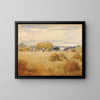 Szenen des Dreschens - William Henry Holmes — gerahmtes Bild an der Wand