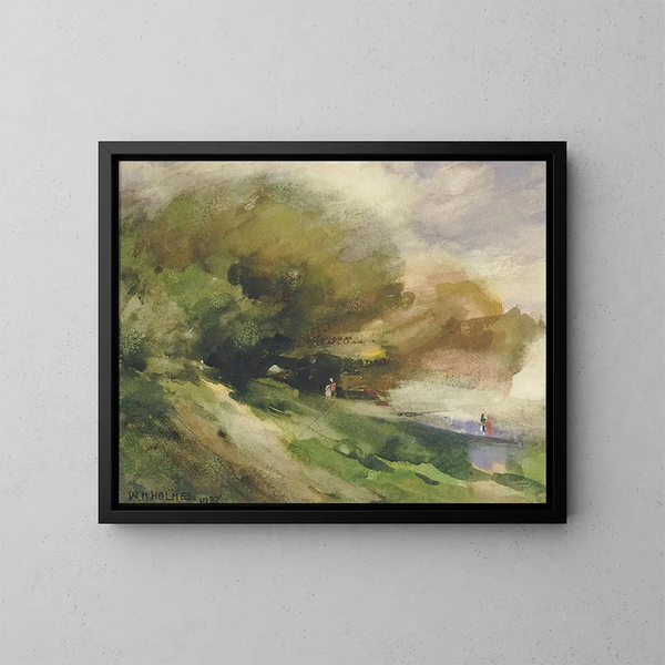 Der schattige Weg - William Henry Holmes — gerahmtes Bild an der Wand