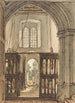 Innenansicht des Kirchturms der Kirche von Bushey - William Henry Hunt — Ansicht des Kunstwerks