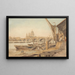 Kathedrale Saint-Paul und Blackfriars-Brücke - William Henry Hunt — gerahmtes Bild an der Wand