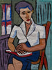 Mädchen sitzend - William Henry Johnson — Ansicht des Kunstwerks