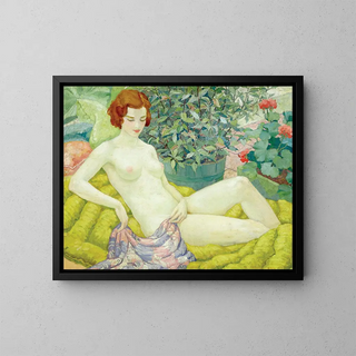 William Henry Kemble Yarrow - Nude in a Garden.webp