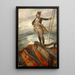 Kapitän der Marine auf dem Achterdeck - William Heysham Overend — gerahmtes Bild an der Wand