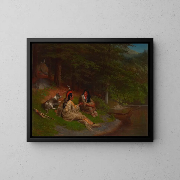 Idylle indienne - William Holbrook Beard — gerahmtes Bild an der Wand