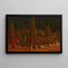Piazza della Costituzione, Athènes de nuit - William Holman Hunt — gerahmtes Bild an der Wand
