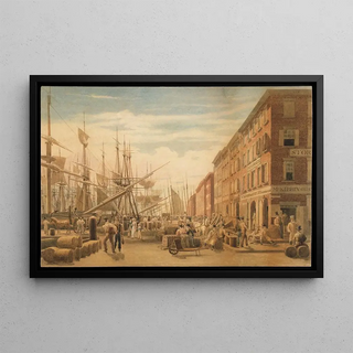 William James Bennett - View of South Street from Maiden Lane New York City.webp
