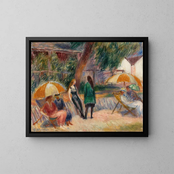 Strand mit Figuren in Bellport - William James Glackens — gerahmtes Bild an der Wand