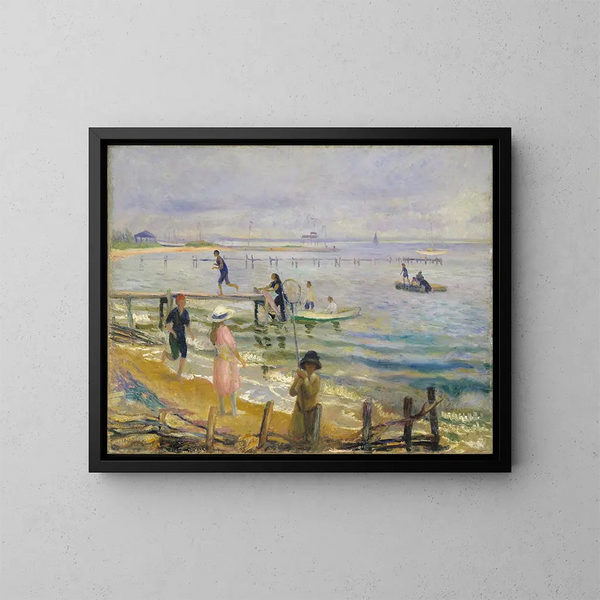 Jetées à Bellport - William James Glackens — gerahmtes Bild an der Wand