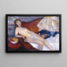 Nackt mit Apfel - William James Glackens — gerahmtes Bild an der Wand