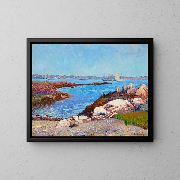 Portsmouth Harbor, New Hampshire - William James Glackens — gerahmtes Bild an der Wand
