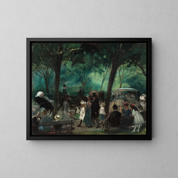 La Promenade dans Central Park - William James Glackens — gerahmtes Bild an der Wand