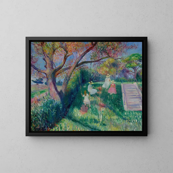 Le Balancement - William James Glackens — gerahmtes Bild an der Wand