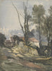 Haus am Landhaus und Gasse - William James Müller — Ansicht des Kunstwerks