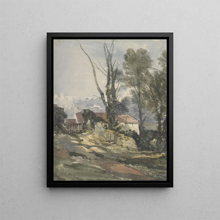 William James Mller - Country house and lane.webp